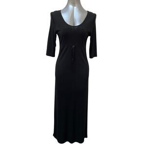 Vintage The Limited Scoop Neck Maxi Dress Women's Size Small Black